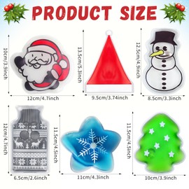 Hand Warmers, Pack of 6 Pocket Warmers, Christmas Hand Warmers, Reusable Pocket Warmers, Children, Finger Warmers, Reusable, Heat Pad for Warm Hands and Fingers in Winter