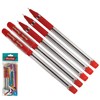 5 x 0.7mm RORITO Charmer RED Ballpoint Pens Soft Grip