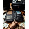Premium Leather Travel Passport Wallet, Multi-Card Document Organizer with Canadian