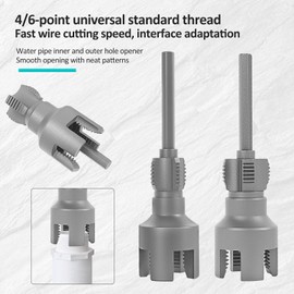 Herramienta de roscado de tubería interna y externa, herramienta de corte de rosca de tubería, 1/2 pulgada (DN15) 3/4 pulgadas (DN20) herramientas de reroscado de tamaño con extractor de tornillo