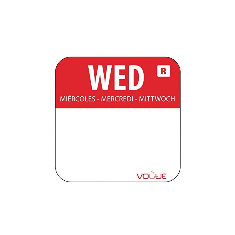 Vogue L933 Colour Coded Food Labels (Pack of 1000)