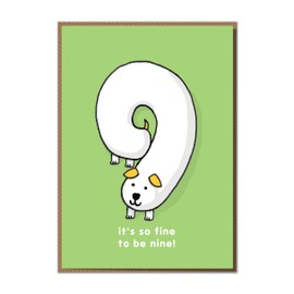 Mungo and Shoddy"It's So Fine to Be Nine" Funny Child's Greeting Card