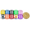 SmartDealsPro 10-Pack D6 Six Sided 16mm Transparent Dice Die for