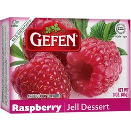 Gefen Raspberry Flavored Jello 3oz, Vegan Friendly, Easy to Prepare, Kosher for Passover