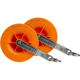 Jonard Tools CP-475 Cable Pulley Set (2-Pack) for Low Voltage Electrical, Network, & COAX Cables - Smooth Cable Installation, Swivel Snap Hooks, and Anti-Friction Bearings - Holds up to 20 CAT5 & 6