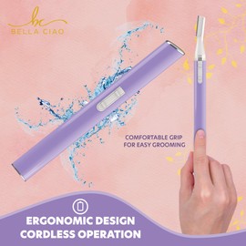 Bella Ciao Eyebrow Trimmer & Bikini Trimmer for Women: Battery Operated Hair Removal Device | Facial & Bikini Hair Removal, Dermaplaning Tool