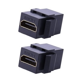 HDMI Keystone Jack Insert - iGreely 2Pack Female to Female Coupler Snap-in Insert Connectors Adapter for Wall Plate - Black