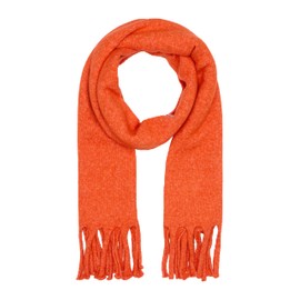 s.Oliver Knitted Scarf with Fringes, Orange 2586