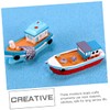 Operitacx 3sets Realistic Resin Sailboat Model Mini Boat Ornament Sturdy
