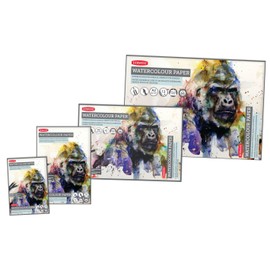 Derwent A4 Watercolour Paper Pad, 12 Sheets, Acid-Free Paper, Professional Quality, 2301973, White