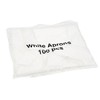 Flat Pack White Plastic Aprons - 100 aprons