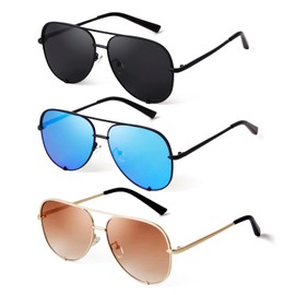 SORVINO Oversized Aviator Sunglasses for Women Men Classic Retro Bulk Black Faded Shade Sun Glasses Classic UV Protection