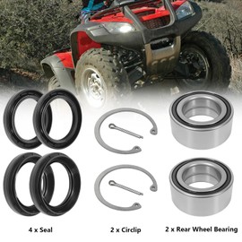 FBSCTMH Rear Wheel Bearing Seal Kit Compatible with Rincon 650 TRX650FA 2003-2005 Rincon 680 TRX680FA 2006-2023 Replace for 91051-HN8-003 91211-HN8-003