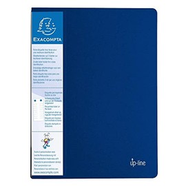 Exacompta - Ref 88402E - Opaque PP Display Book - 240 x 320mm in Size, Suitable for A4 Documents, Crystal Clear Pockets, 0.8mm Polypropylene, 40 Pockets, 80 Viewing Pages - Blue
