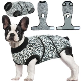 Kuoser Dog Surgery Recovery Suit for Female Male Dogs, Onesie After Spay Neuter, Anti-Licking Pet Surgical Snugly Bodysuit for Abdominal Wounds Skin Disease