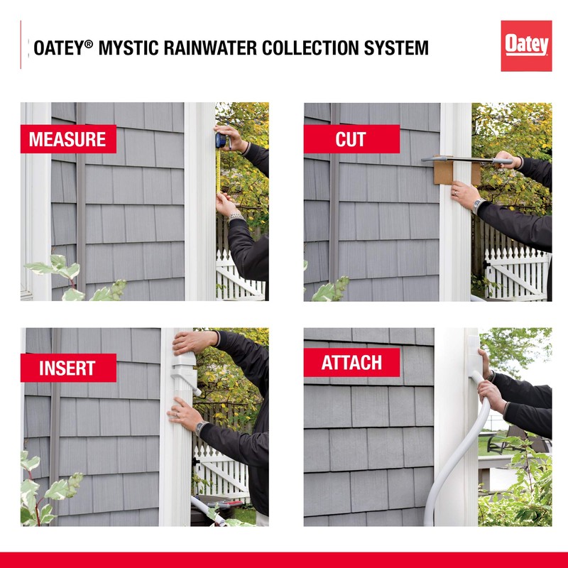 Oatey Mystic Rainwater Collection System, 2 in. x 3 in.,