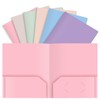 Plastic Folders with Pockets - Multicolor, 6 Pack, Durable 2-Pocket