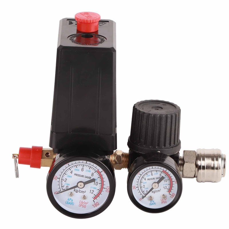 Air Compressor Pressure Switch 1/4in 4 Holes Controller Regulator Valve