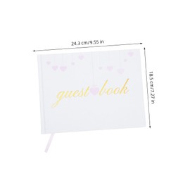 SEWACC Wedding Guest Book with Blank Pages for Wedding Reception Bridal Shower Shower Graduation and Special Events Handmade DIY Keepsake Album for Memorable Sign and Photos