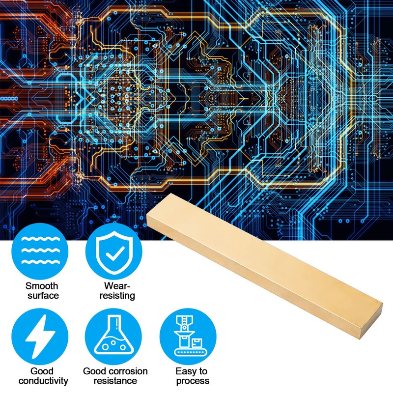 C360 Brass Flat Bar Stock 3/8" x 1" x 6"