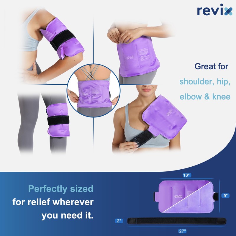REVIX Ice Packs for Injuries Reusable Gel for Back, 16