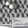 CWV Wallcoverings Feather Wallpaper Glitter Effect Textured Monochrome Grey Black