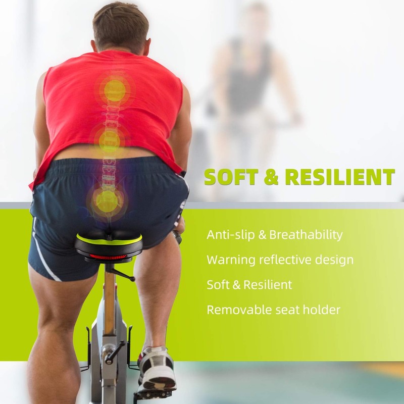 Roguoo Bike Seat, Most Comfortable Bicycle Seat Dual Shock Absorbing