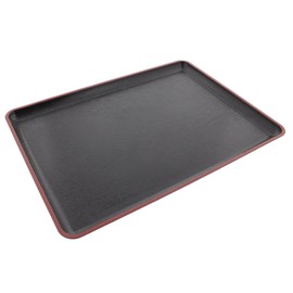 Ishida Made in Japan Obon Shrimp Black Tenshu 2-Scale Tray Tray 14.1 x 10.2 inches (35.7 x 25.9 cm)