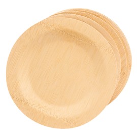 20-Pack Compostable & Disposable Bamboo Plates | Heavy Duty & Microwavable Palm Leaf Plates | 9-Inch Round Wooden Plates for Parties, Weddings, Barbeques, or Any Occasion by Taumo