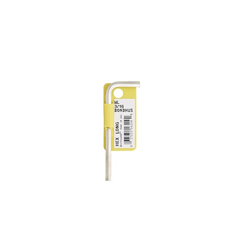 3/16" BriteGuard Plated Hex L-Wrench - Short Tag/Barcoded