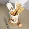Bicuzat Ceramic Rural Rooster Pattern Kitchen Utensil Holder, Large Cooking