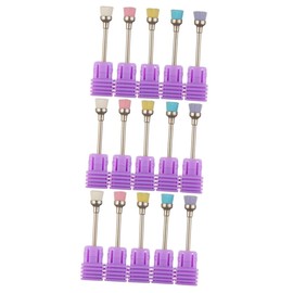 Baluue 15pcs Nail Drill Cleaning Brush Professional Nail Art Dust Brush for Drill Bits Easy to Use Carry for Beginners Transparent Yellow