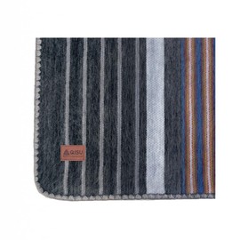 QISU Alpaca Wool Blanket Throw | Large, Beautiful, Warm, Variegated | 85 x 65 inches | Ultra-Soft, Hypoallergenic and Breathable | Non-Itchy or Scratchy Fabric (Grey Autumns)