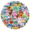 50Pcs Robocar Poli Stickers, Korean Children's Animation Decals for Laptops