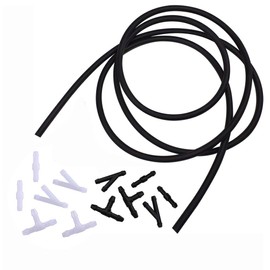 Universal Windshield Washer Nozzle Fluid Hose Kit 3 Meters with 12 Pcs Hose Connectors Suitable for Most of Car Washer Fluid Tubing
