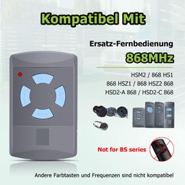 3pcs 4 Channel 868MHz Garage Door Remote Control for Hormann HSM4 HSM2 HSM4 HS1 HS2 HS4 HSZ1 HSZ2 HSP4 HSD2