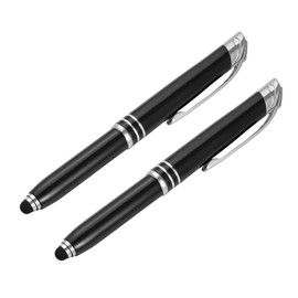 LED Pen Light Flashlight Lighted Tip Pen 2pcs Lighted Tip Pens, Creative LED Ballpoint Pens Writing Pens with Light for Writing in The Dark (Black) LED Ballpoint Pen Flashlight Writing Pen