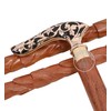 Solid Wood Handicrafts Vintage Unique Walking Stick Wooden Cane Brass