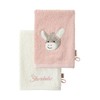 Sterntaler Emmi Girl Donkey Wash Mitts Flora Rose Plain with