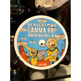 Beavertown Gamma Ray brewery promotional vinyl sticker 3.5in craft Pale Ale