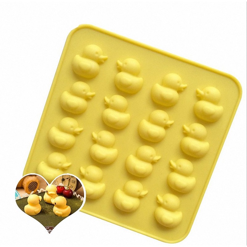 MoldFun 2-Pack Mini Size Rubber Duck Silicone Mold for Chocolate,