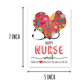 NTVShop Cute Medical Card - Nurse Thank You Card - Medical Healthcare Workers Card - Gifts Card For Nurse Women