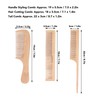 6pcs Bamboo Hair Comb Set for Barber Anti Static Heat