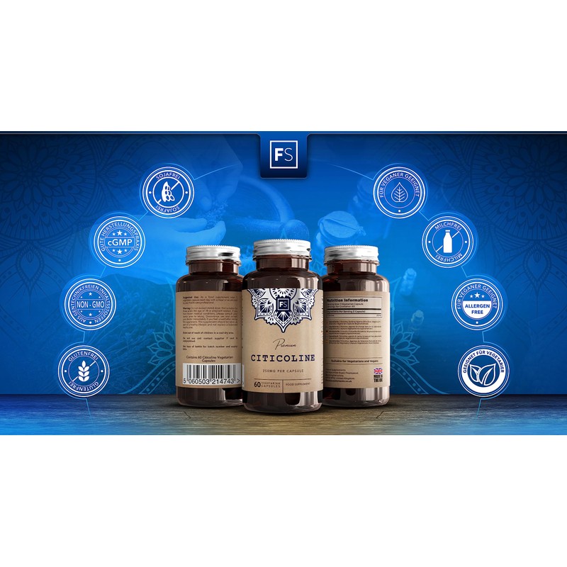 FS Citicoline | 60 Capsules Choline High Dose - 250mg