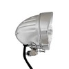 FATECIM 4.5" Motorcycle Headlight Aluminum Visor Bullet Chrome Head Light