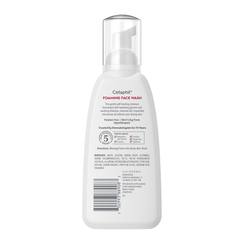 Cetaphil Redness Relieving Foaming Face Wash For Sensitive Skin, 8