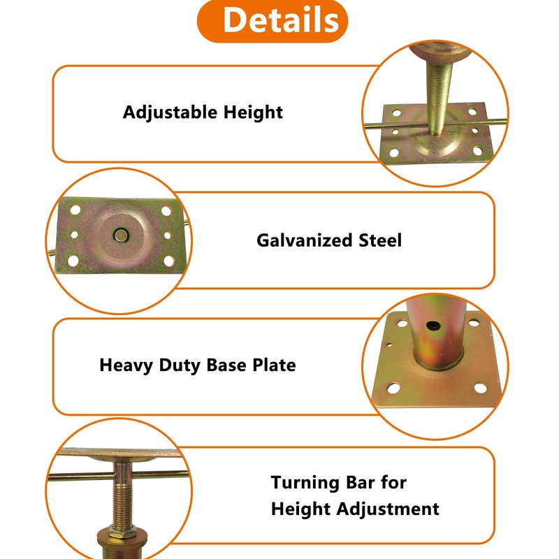 ZANURA 19.7"-35.8" Adjustable House Floor Wall Jack Post Pole Rod