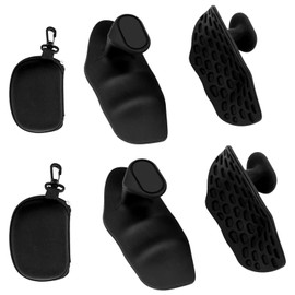 LunarCharm 4 Pack Weight Lifting Handles for Men and Women with Storage Bag Ergonomic for Bodybuilding Deadlift Training Weight Lifting Dumbbells