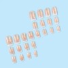 Tips Press On Uñas Francesas Purpurina Con Pegamento,24 Pcs