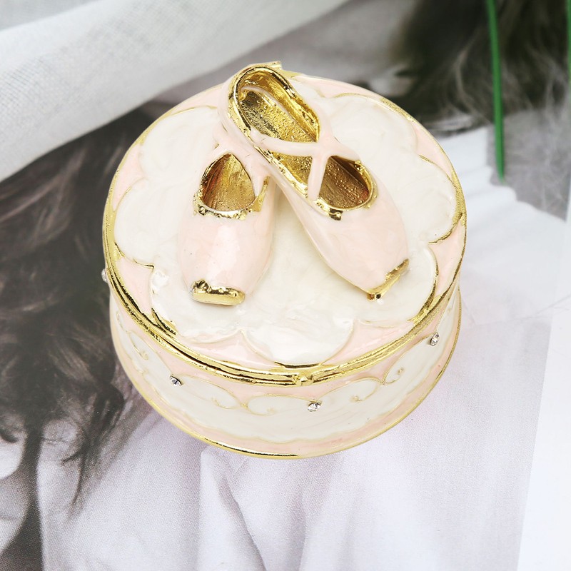 Jeweled Ballet Shoes Trinket Boxes Exquisite Compact Decorative Trinkets Jewelry
